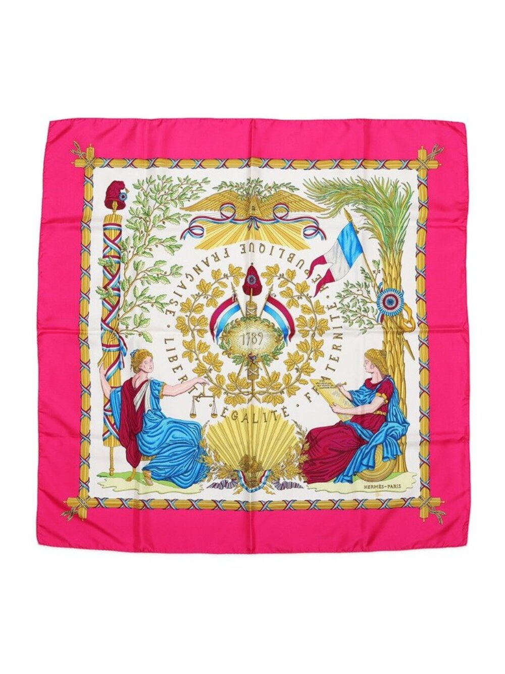 Hermes Scarf Carre 90 Commemoration of the French Revolution Liberte Egalite